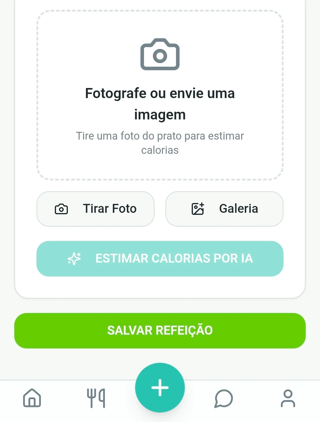 Painel do dia (calorias e acompanhamento)
